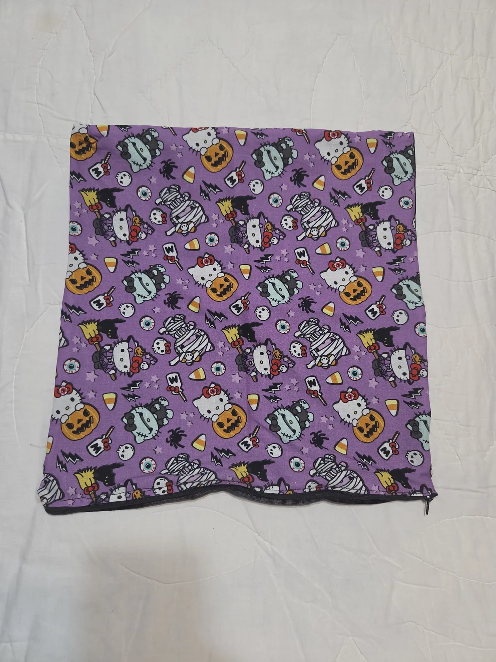 Hello Kitty Halloween Throw Pillow Cover